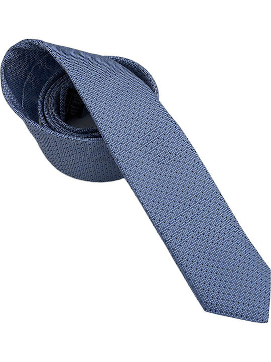 Boss Men's Tie Silk Printed in Light Blue Color