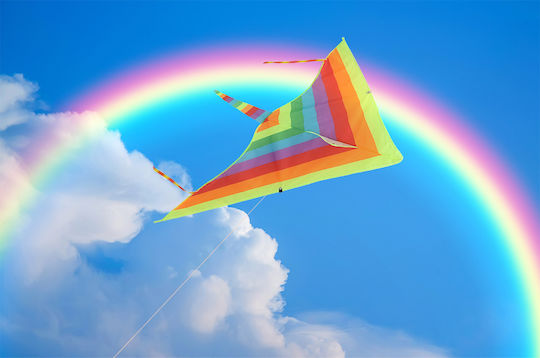 ikonka Triangular Kite Fabric 57x85cm 1pcs