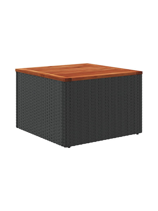 Sitting Room Table for Small Outdoor Spaces Black 55x55x37cm