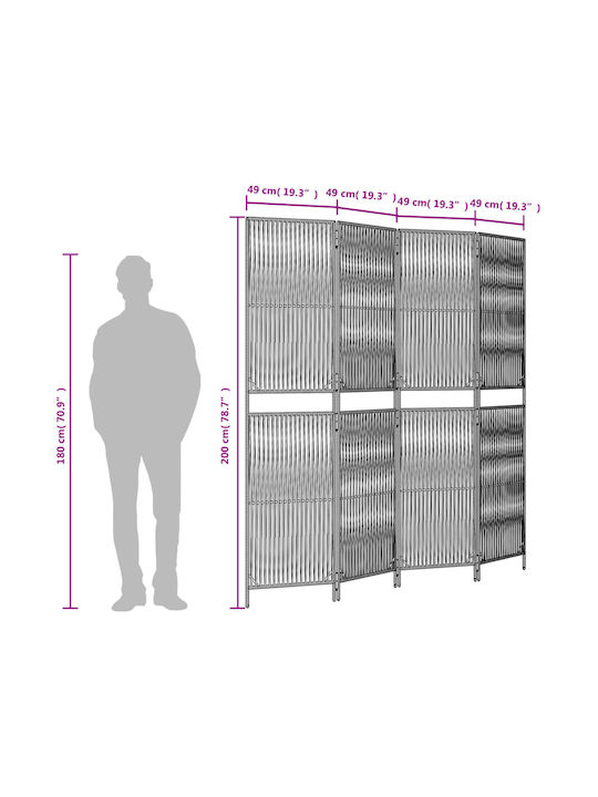vidaXL Decorative Room Divider made of Canvas 196x200cm