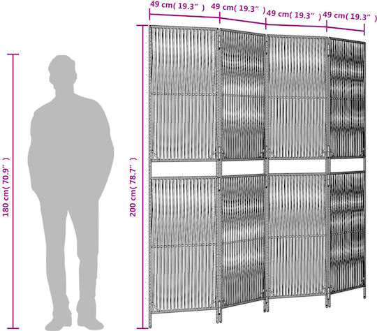 vidaXL Διακοσμητικό Παραβάν από Καμβά 196x200cm