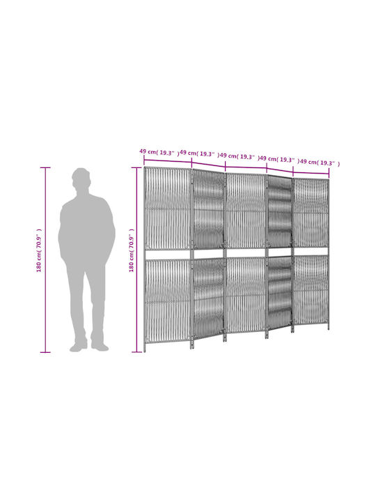 vidaXL Dekorativer Raumteiler aus Leinwand 245x180cm