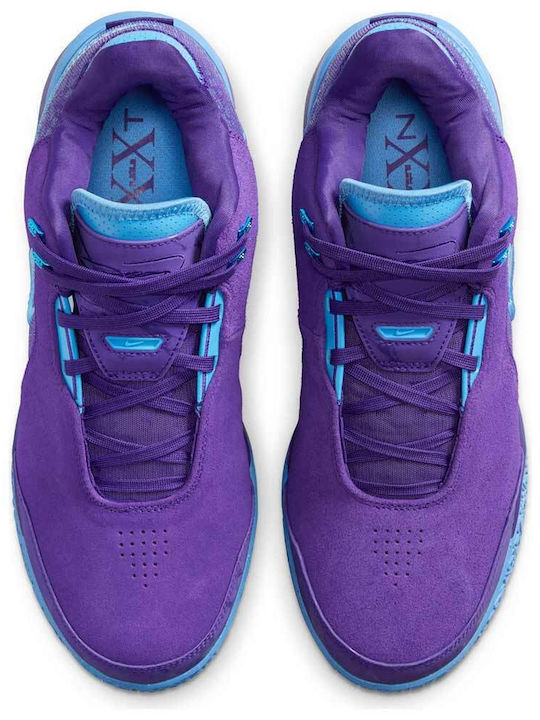 LeBron NXXT Gen AMPD Low Basketball Shoes Field Purple / Metallic Silver / University Blue