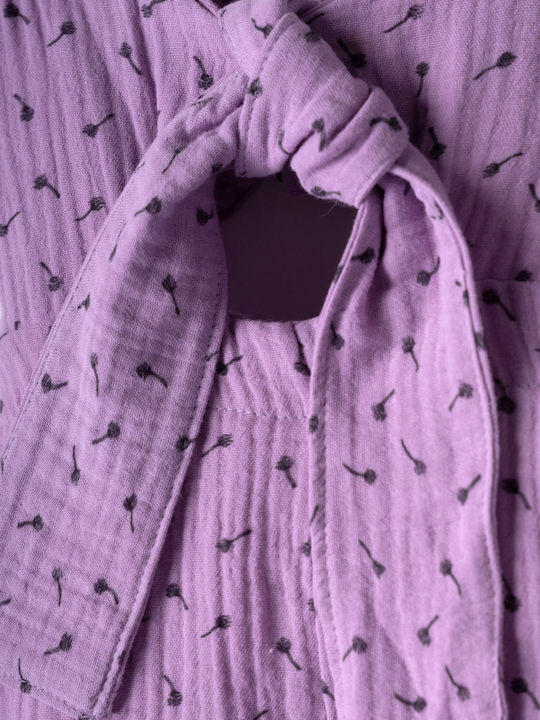 Kids' Linen Jumpsuit Lilac
