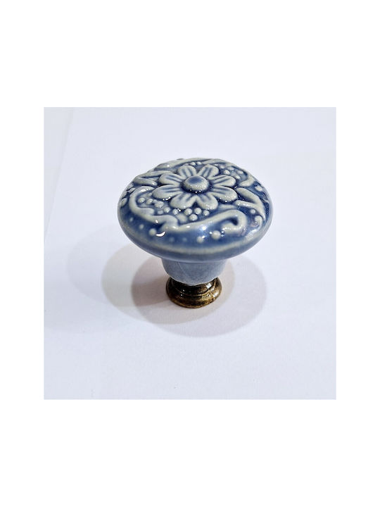 Premier Antique Knob Furniture made of Zamak & Porcelain & Metallic Bronze 35mm (Center Distance 35mm) 11848-000-ARG1 1pcs