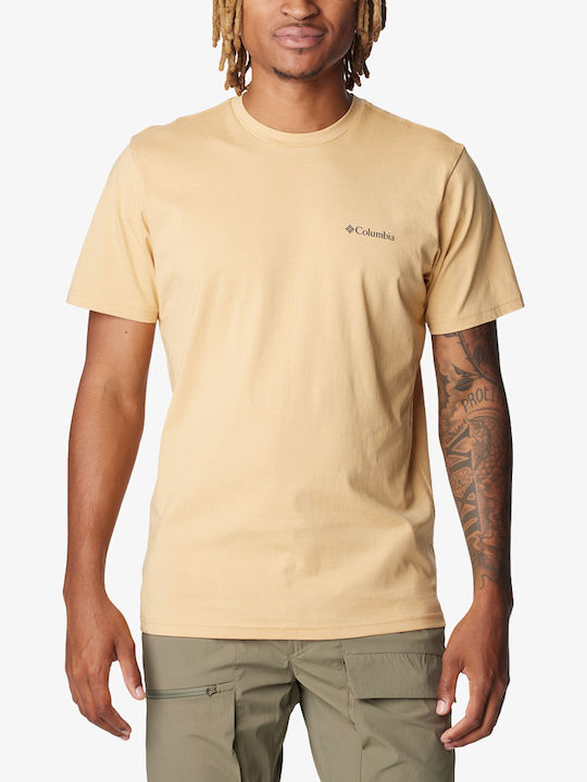 Columbia Rapid Ridge Back T-shirt Bărbătesc cu Mânecă Scurtă Galben