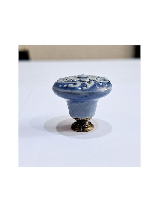 Premier Antique Knob Furniture made of Zamak & Porcelain & Metallic Bronze 35mm (Center Distance 35mm) 11848-000-ARG1 1pcs