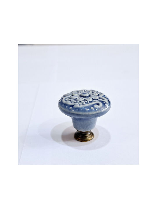 Premier Antique Knob Furniture made of Zamak & Porcelain & Metallic Bronze 35mm (Center Distance 35mm) 11848-000-ARG1 1pcs