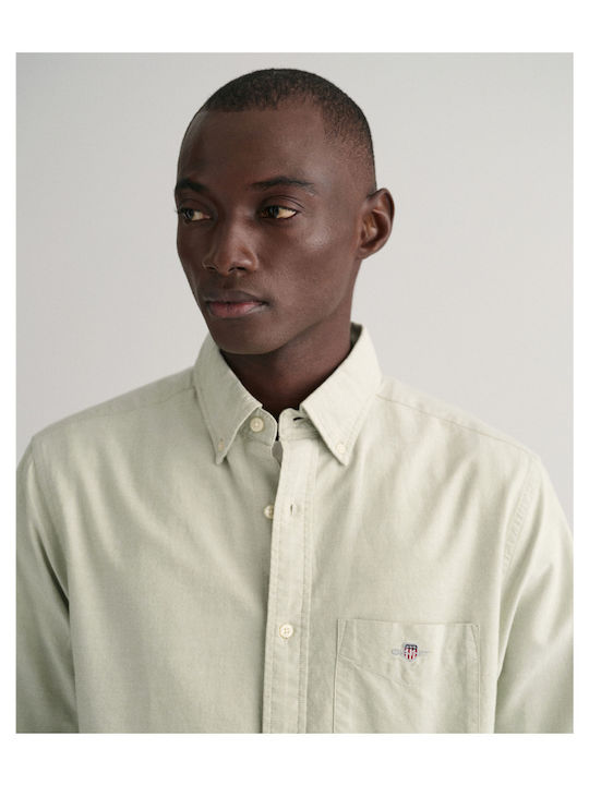 Long-sleeved Cotton Shirt Green