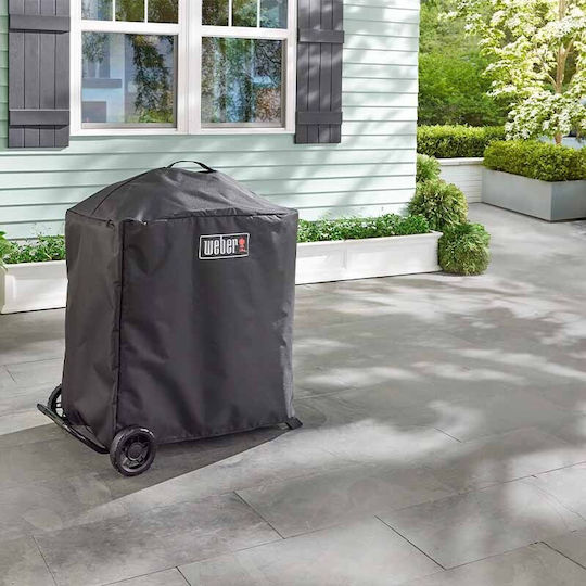 Weber Grill Cover Black Compatible with the Traveler Compact from Polyester with UV Protection