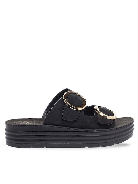 Parex Piele Sandale dama Pantofi cu platformă în Negru Culoare