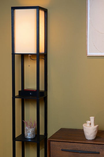 Lucide Lightning Floor Lamp H162.7xW26cm. with Socket for Bulb E27 Black