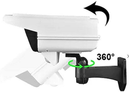 Camera de supraveghere falsă tip Bullet Camere de supraveghere simulare cu iluminare LED Alb