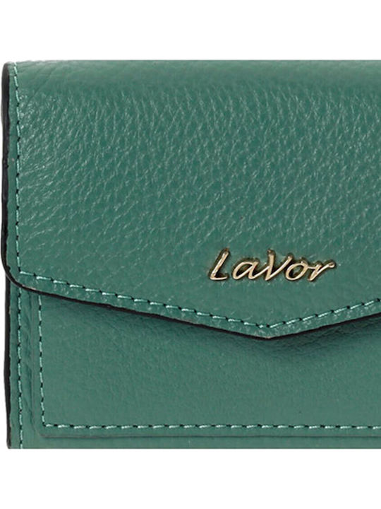 Small Leather Women's Wallet Cards with RFID Green