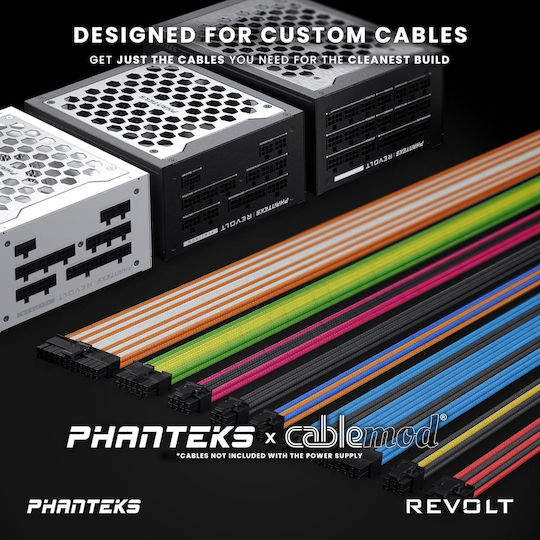 Phanteks Revolt 1600W Μαύρο Τροφοδοτικό Υπολογιστή Full Modular 80 Plus Titanium