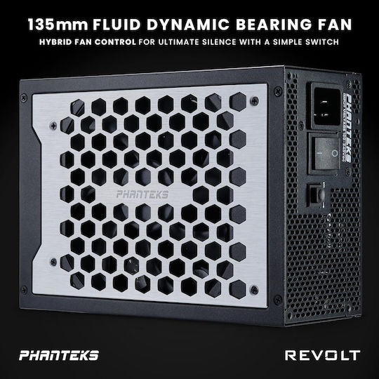Phanteks Revolt 1600W Μαύρο Τροφοδοτικό Υπολογιστή Full Modular 80 Plus Titanium
