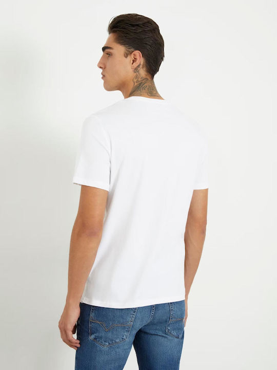 Guess Tricou pentru bărbați cu mâneci scurte Pure White