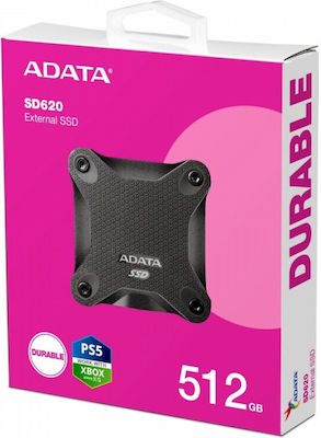 Adata SD620 USB 3.2 External 2.5" SSD 512GB Black