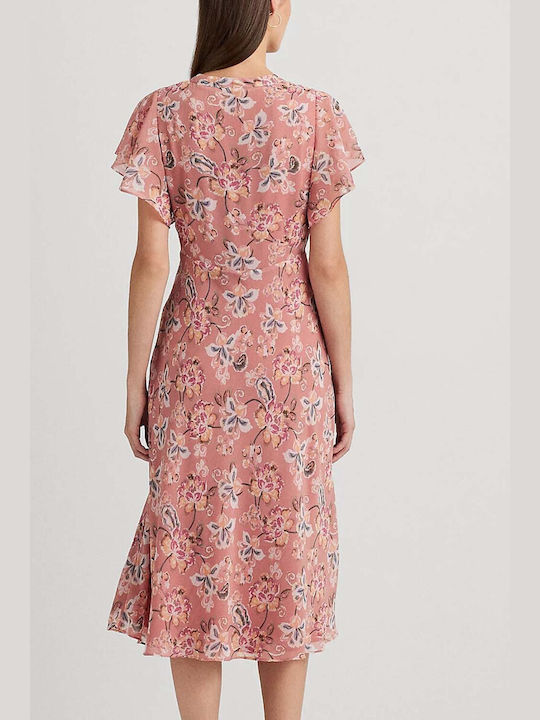 Ralph Lauren Midi Kleid Rosa