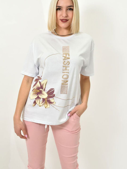 Fashion Γυναικείο T-shirt Λευκό