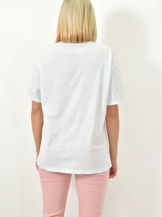 Fashion Γυναικείο T-shirt Λευκό