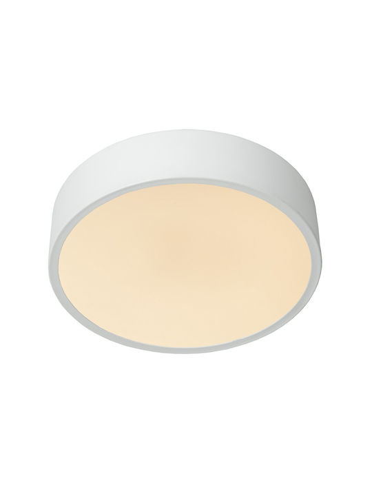 Lucide Lightning Φωτιστικό Πλαφονιέρα Οροφής Λευκή με Ενσωματωμένο LED