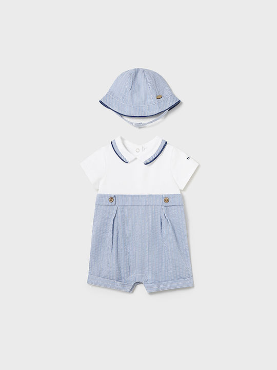 Mayoral Baby Strampler White, Blue 2Stück