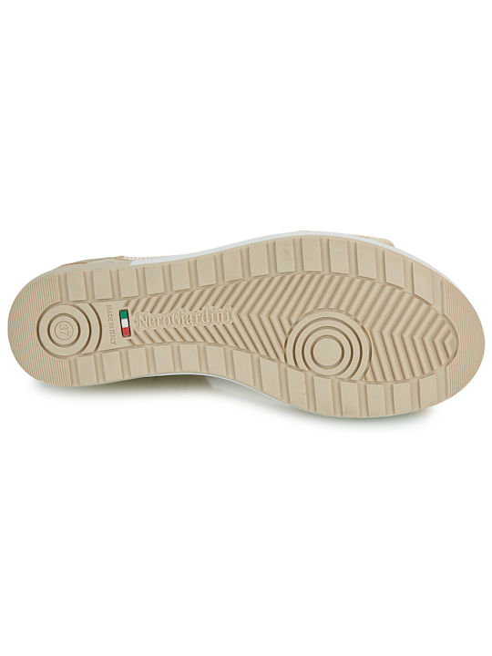 Damenplattformen Beige