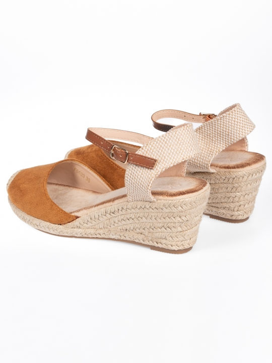 Issue Fashion Platforme dama în stil espadrile Maro