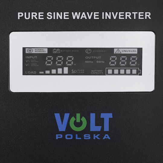 Volt Polska SINUS PRO Καθαρού Ημιτόνου Inverter Ισχύος 2500W με Τάση Εισόδου 24V (Μονοφασικό) 3SP250024W
