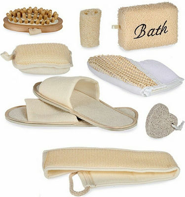 Bath Set Brown Basket (x6)