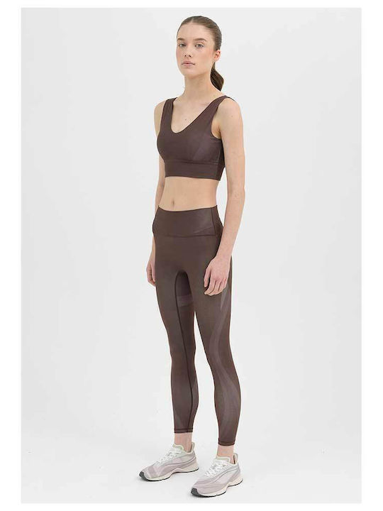 Women's Long Yoga Legging High Waisted Brown