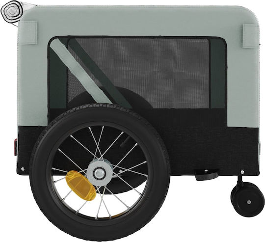 vidaXL Καρότσι για Μεταφορά Σκύλου έως 45kg Γκρι Μ135xΠ73.5xΥ68.5εκ.