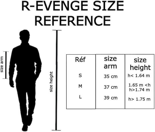 R-evenge Περιαγκωνίδα Μανίκι Σε Μαύρο Χρώμα