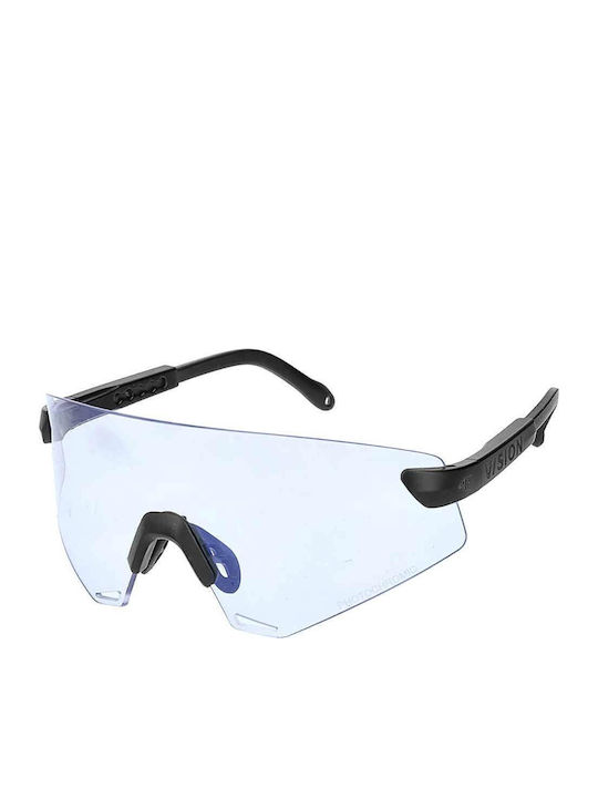 4F Unisex Sonnenbrille mit Schwarz Kunststoff Gestell 4FWSS24ASPSU010-21S