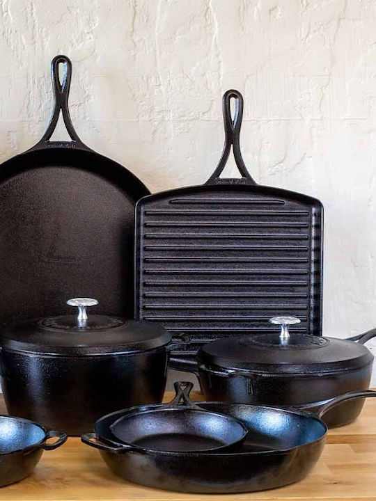 Lodge Blacklock Cast Iron Pan with Lid 44.12cm