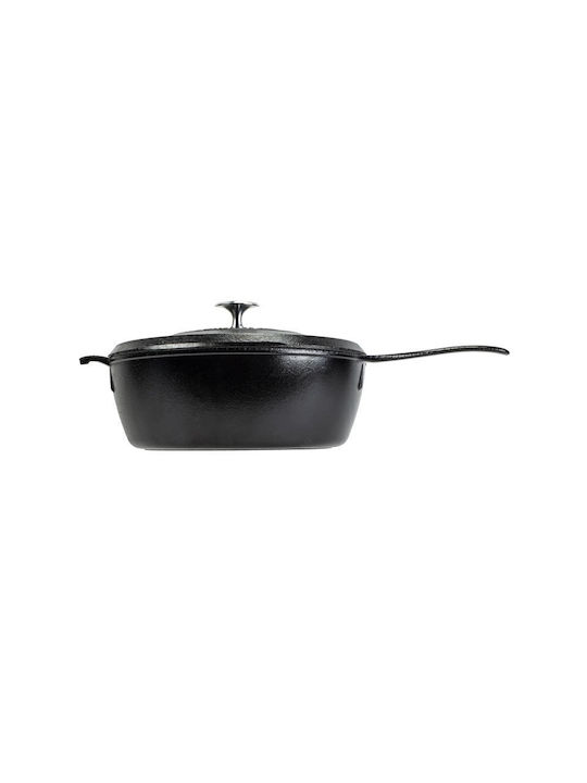 Lodge Blacklock Cast Iron Pan with Lid 44.12cm