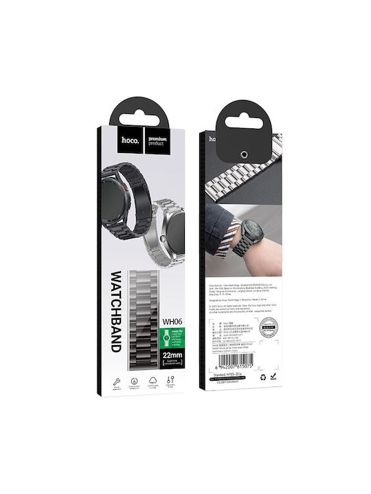 Watchband Hoco Wh06 Grand Series Για Samsung Huawei Xiaomi Vivo Oppo Κα 20mm Universal Μαύρο Watchband Hoco Wh06 Grand Series Για Samsung Huawei Xiaomi Vivo Oppo Κα 20mm Universal Μαύρο