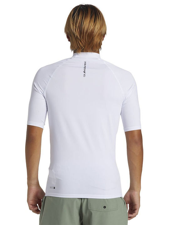 Quiksilver Everyday Ανδρική Κοντομάνικη Αντηλιακή Μπλούζα Λευκή