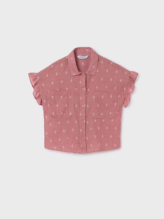 Mayoral Kids Shirt Short Sleeve Pink