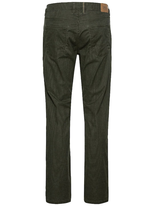 Camel Active Men's Trousers Elastic in Relaxed Fit Green