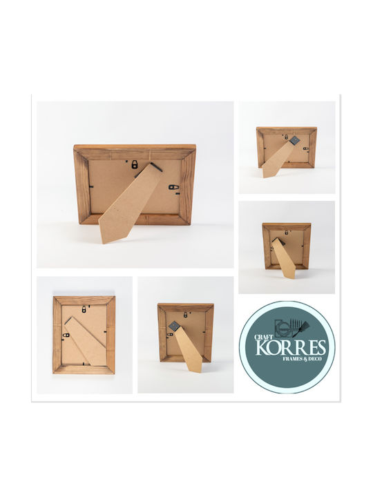 Korres Craft Hölzernes Fotorahmen mit Gray Rahmen