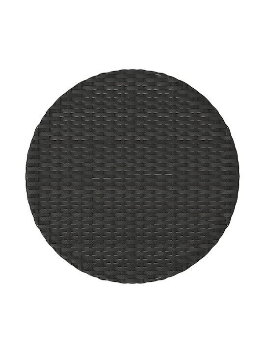 Bistro Garden & Outdoor Furniture Set for Small Outdoor Spaces 3 Pieces Black with Pillows
