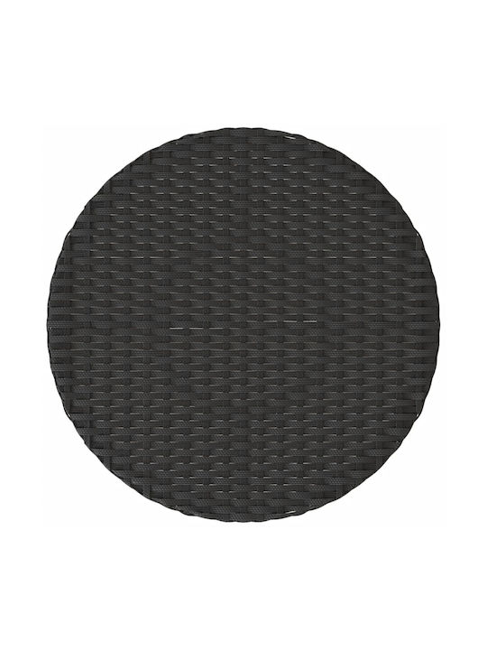 Bistro Garden & Outdoor Furniture Set for Small Outdoor Spaces 3 Pieces Black with Pillows