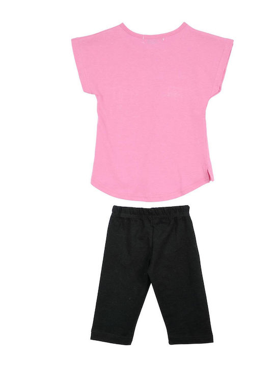 Frenzy Kids Set with Leggings Summer 2pcs Pink