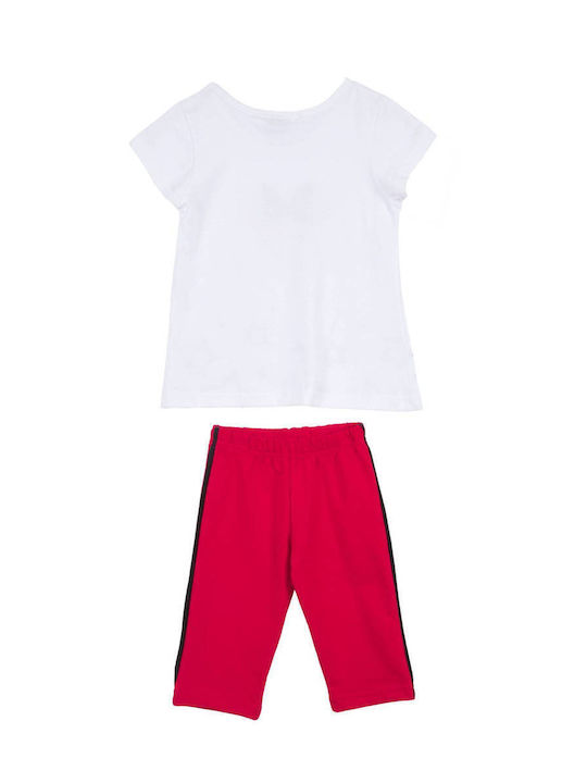 Frenzy Kinder Set mit Leggings Sommer 2Stück Weiß