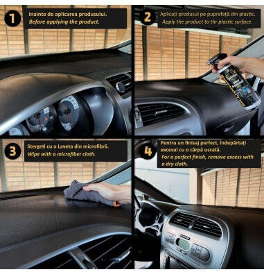 Billionaire Spray de curățare și lustruire pentru bord auto cu Aromă Nucă de cocos 500ml