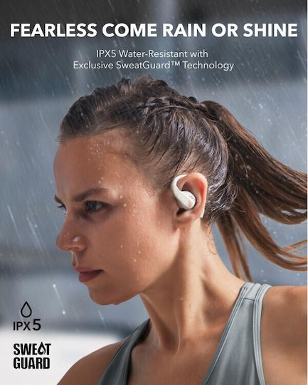 Soundcore by Anker AeroFit Pro Offenes Ohr Bluetooth-Freisprecheinrichtung Kopfhörer mit Schweißresistenz und Ladeetui Weiß