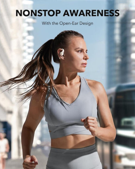 Soundcore by Anker AeroFit Pro Offenes Ohr Bluetooth-Freisprecheinrichtung Kopfhörer mit Schweißresistenz und Ladeetui Weiß