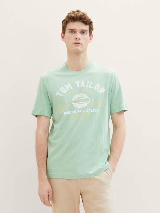 Tom Tailor T-shirt Bărbătesc cu Mânecă Scurtă Verde